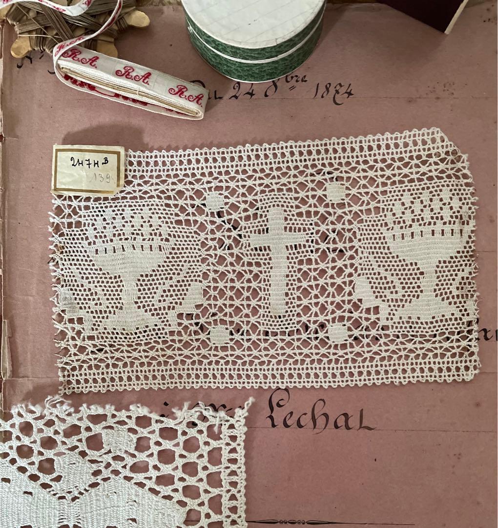 フランスアンティーク❤️ボビンレース3枚