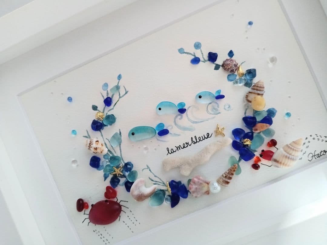 シーグラスアート　み〜様　ご確認用　3点