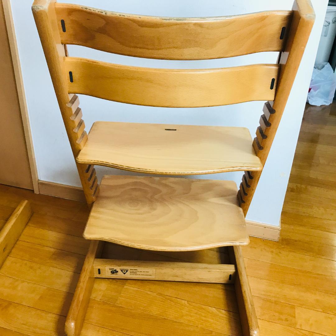 ２台　ストッケトリップトラップ　旧型　ベビーチェア　ハイチェア　シリアル無し