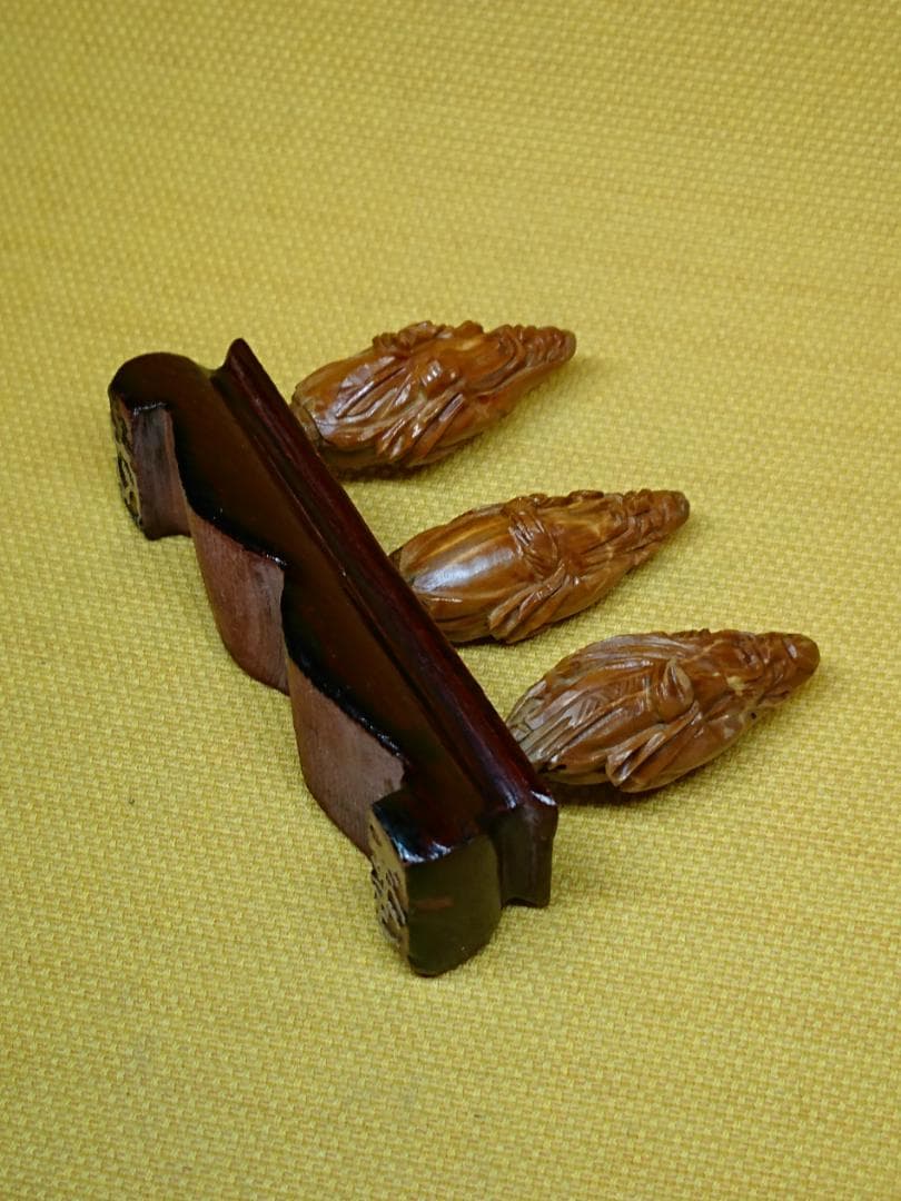 仏教美術　七福神　福禄寿　木彫　置物　インテリア　工芸品　美術品　A3351