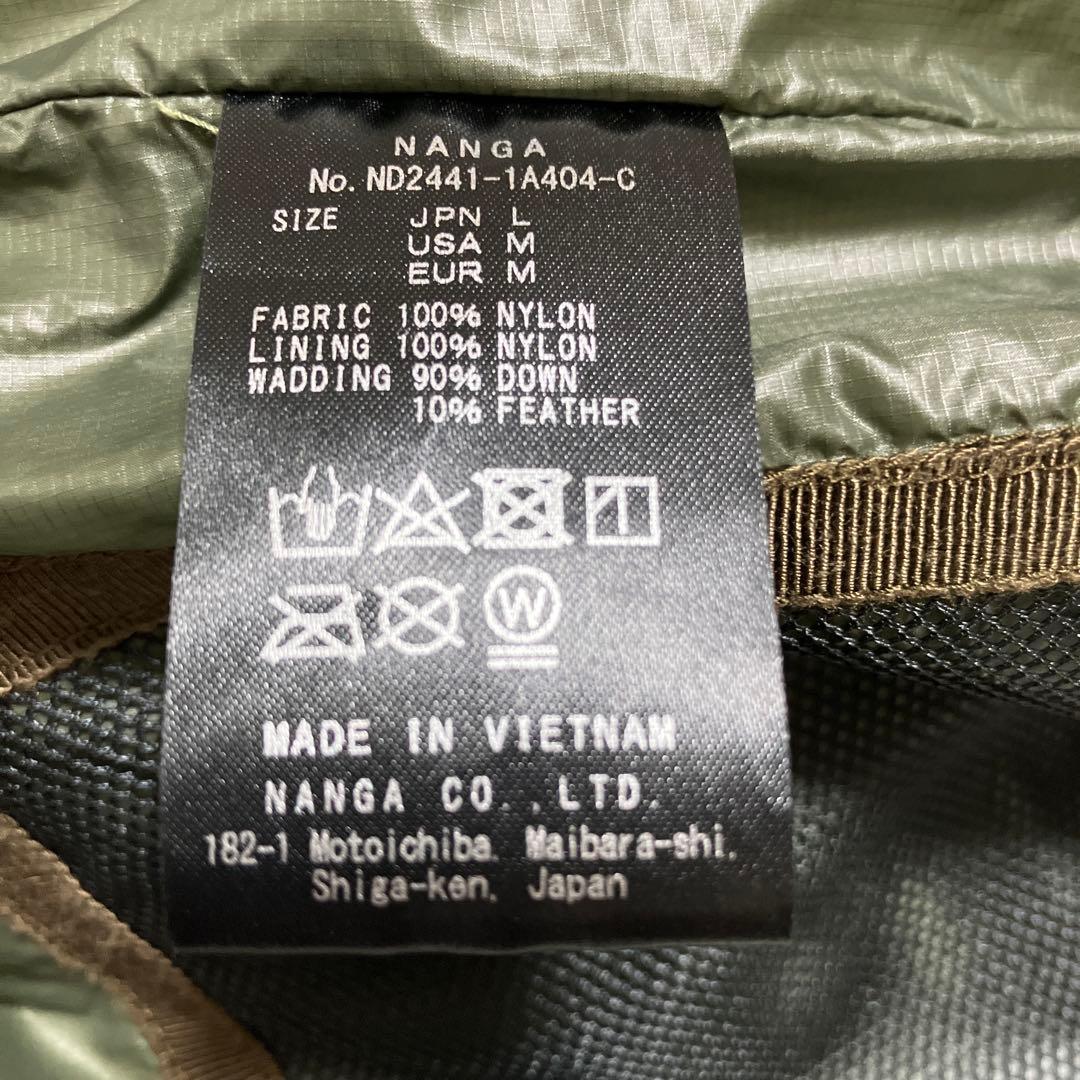 ナンガ NANGA マゼノリッジジャケット カーキ Lサイズ