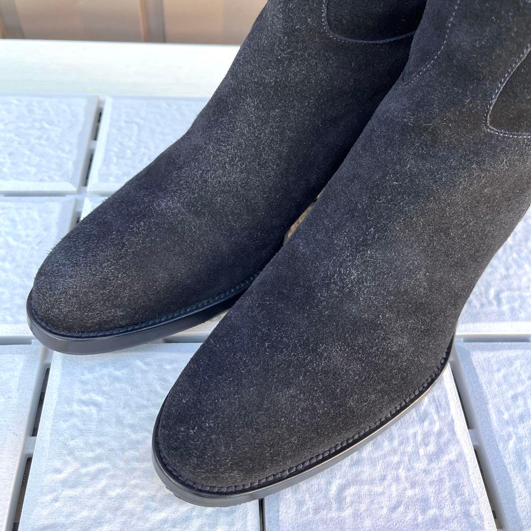 み*ょ様 36 SARTORE シングルベルト　ロングブーツ　黒　スエード　23