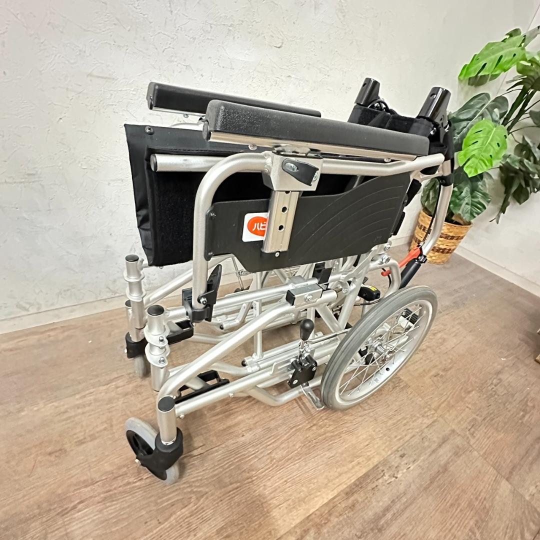 超美品　折り畳み式　車いす　肘あてはね上げ　ノーパンクタイヤ　介護