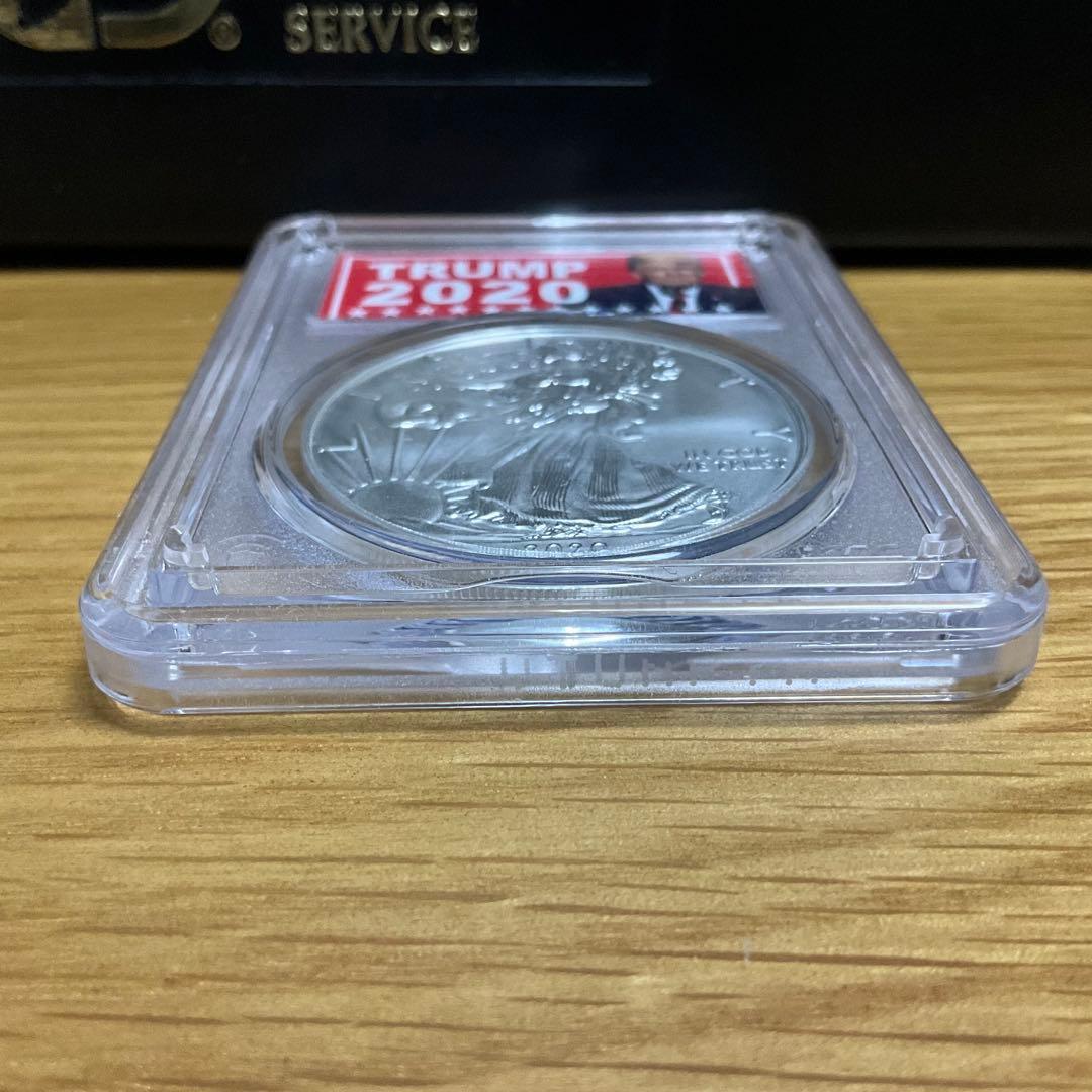 【新品】イーグル銀貨 Eagleトランプ大統領 2020 PCGS MS70