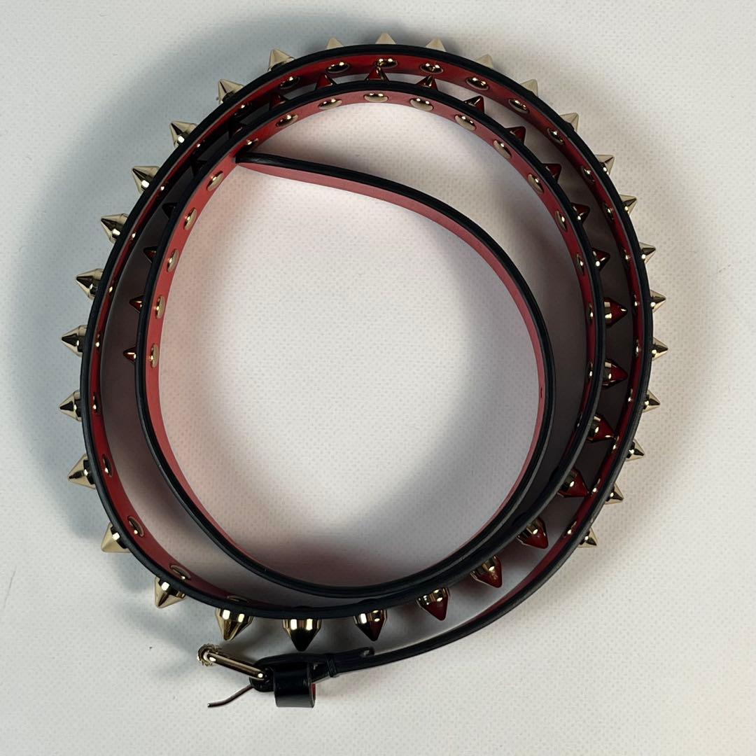 未使用級　Christian Louboutin スタッズ　レザーベルト