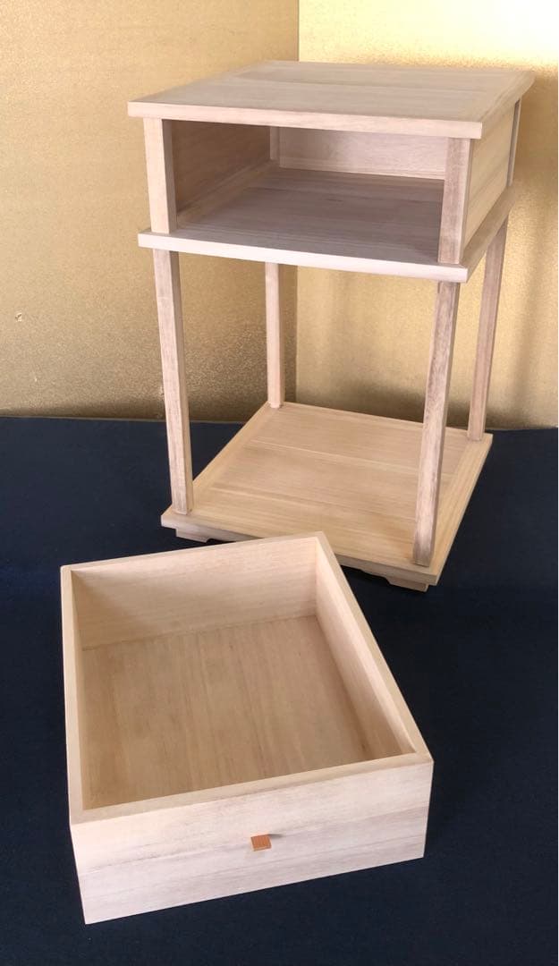 《R》茶道具 江岑棚 組立式 桐木地 元箱　260212け2