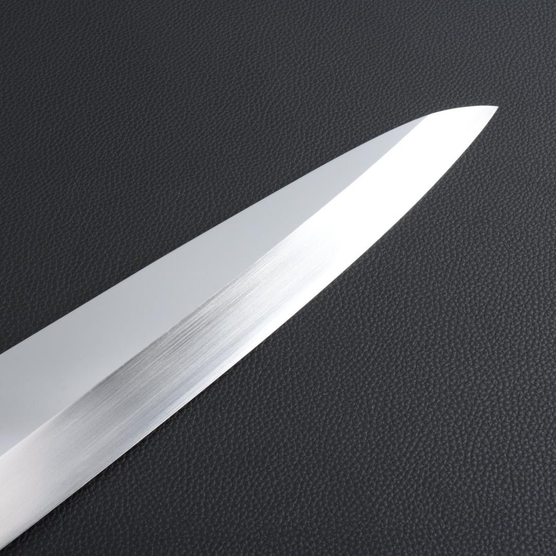 8507 鏡面仕上げ 身卸し・舟行 9寸 刃は究極の切れ味 黒檀黒水牛角八角柄