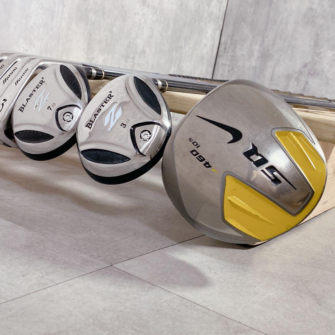 T198 NIKE 他 ゴルフクラブ メンズ フルセット 14点 黒 初心者