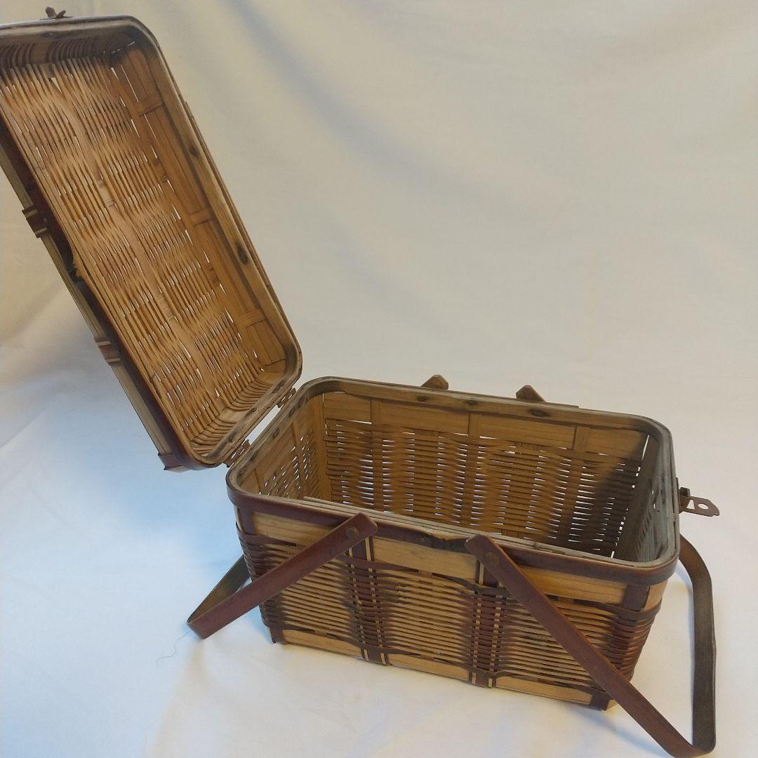昭和レトロ   竹カゴ  ランチボックス