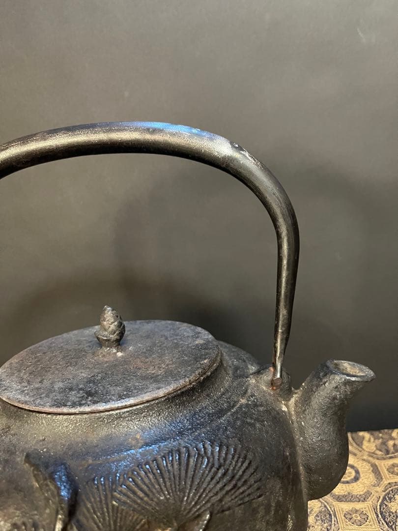鉄瓶 茶道具 南部鉄器 アンティーク 湯沸かし 金属工芸 煎茶道具 茶器 鉄器