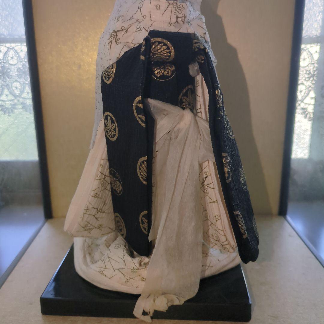 【和紙人形 ガラスケース付】雪化粧 日本人形 傘付き