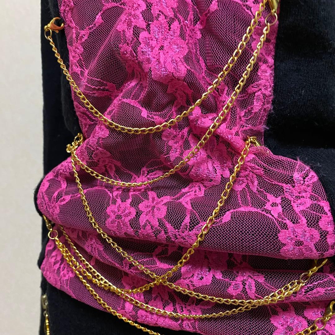 レア 当時物 派手 レースリボン ミニワンピ 平成ギャル 姫ギャル