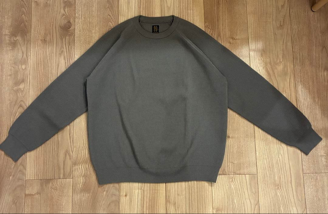 【美品】BATONER HARD TWIST WOOL CREW NECK