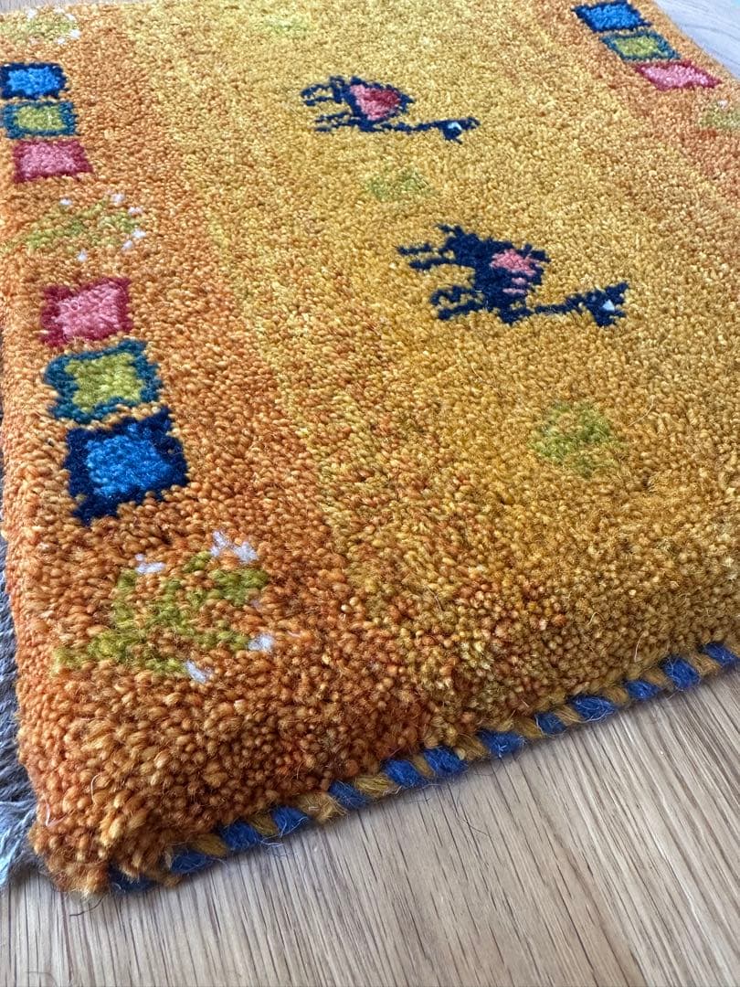 ギャッベ 本場イラン シーラズ チェアマット 3枚セット