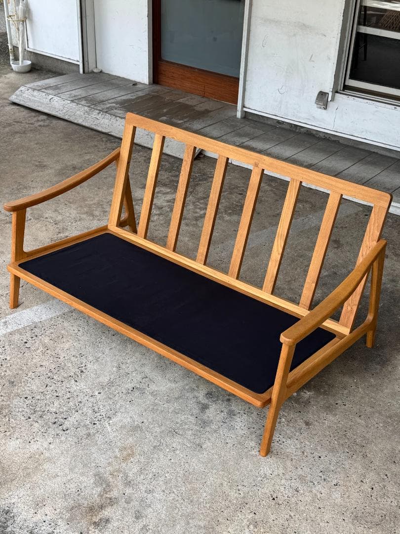 シギヤマ家具 ロクサー 2.5人掛けソファ オーク無垢 布張り木フレーム 北欧