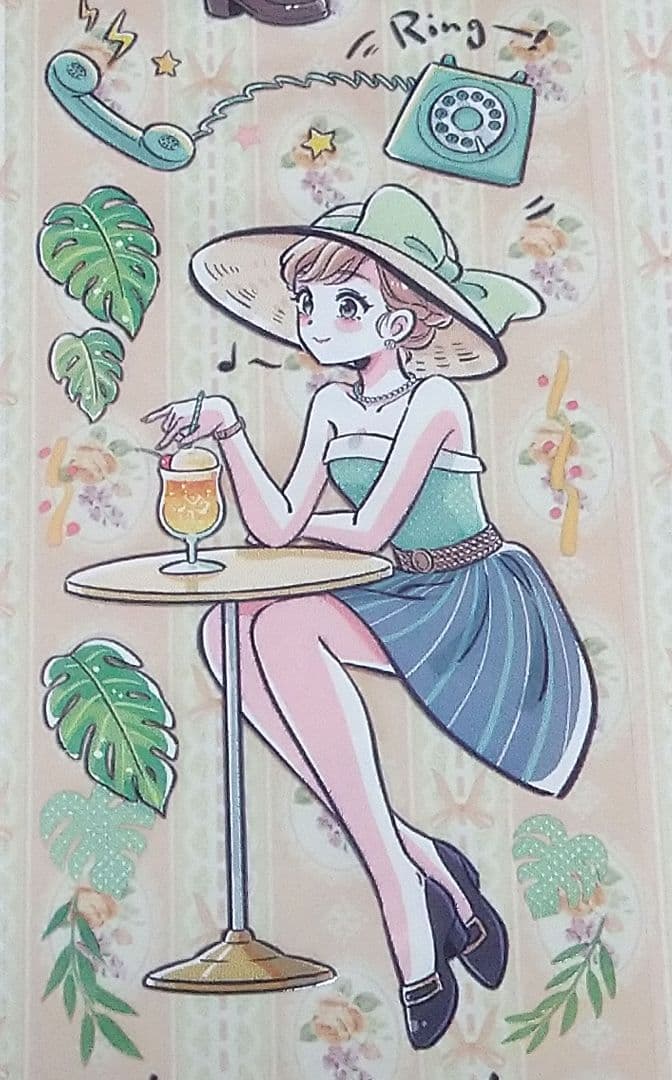 のこり２✩SALE✩J15＃春日心动(PET)茶犁切り売り海外人物マステ女の子