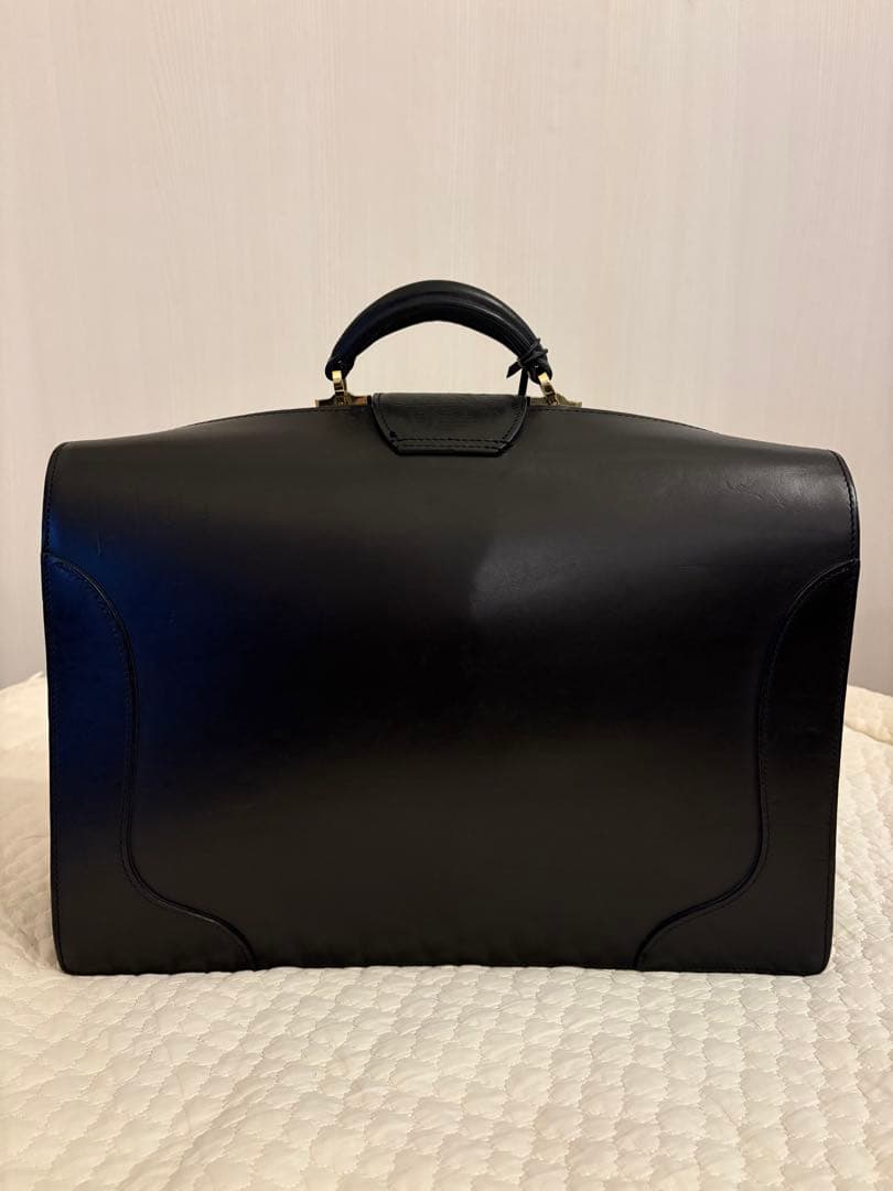 【岡ちゃん専用 】【美品】万双 ダレスバッグ 三つマチ ブラック