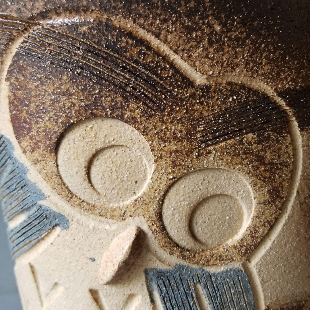 信楽焼 傘立て ふくろうペア 高さ４７cm