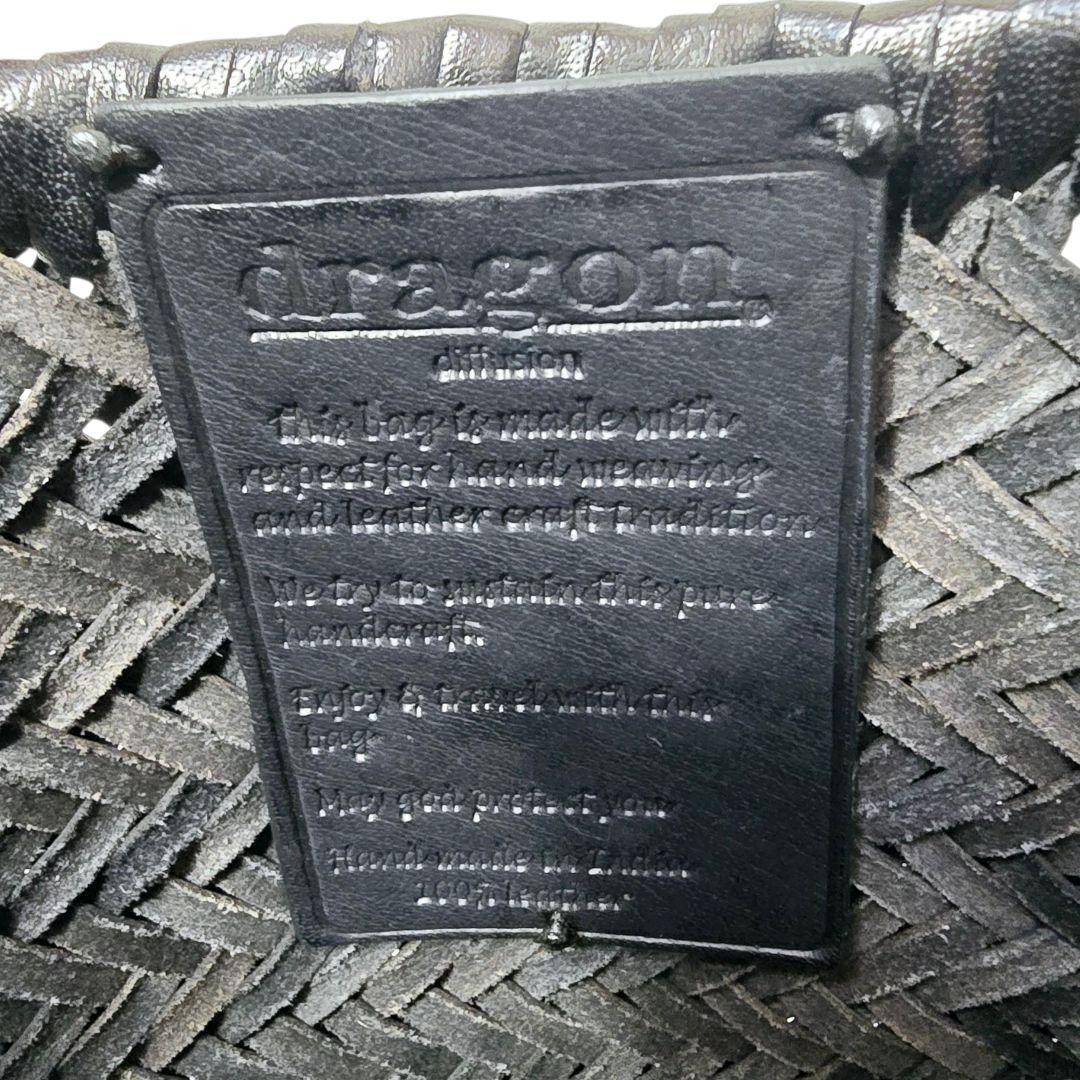 dragon diffusion レザー 編み込み カゴバッグ 大容量 トート