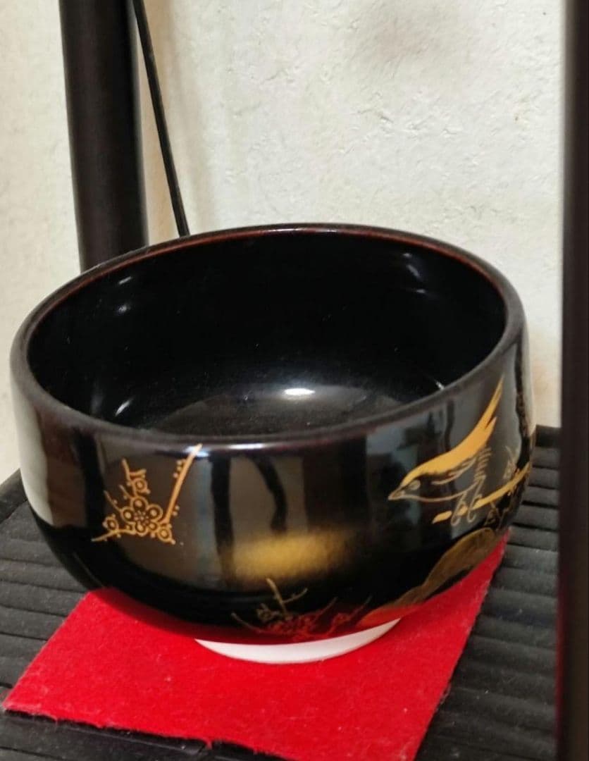 茶道具セット★4段茶道具置き棚と茶碗2個★水差し1個★電球付き