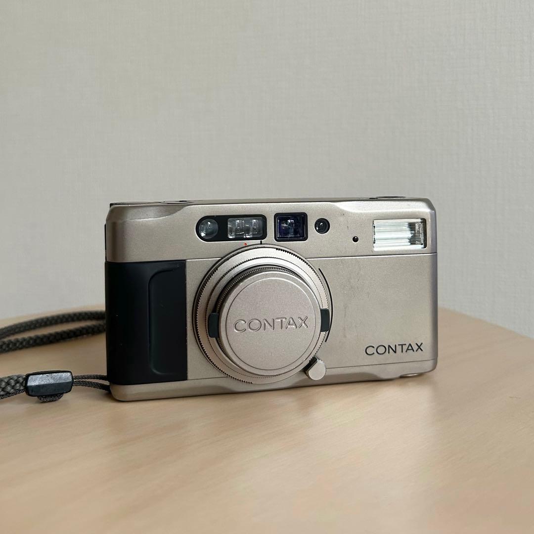 CONTAX TVS コンパクトフィルムカメラ シルバー レンズキャップ付