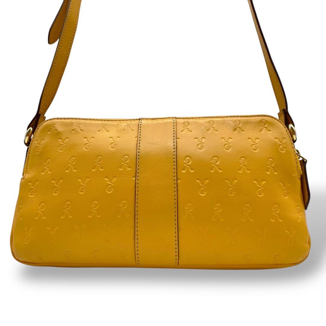 【美品】ロベルタディカメリーノ ショルダーバッグ ミヌエット ハニーイエロー