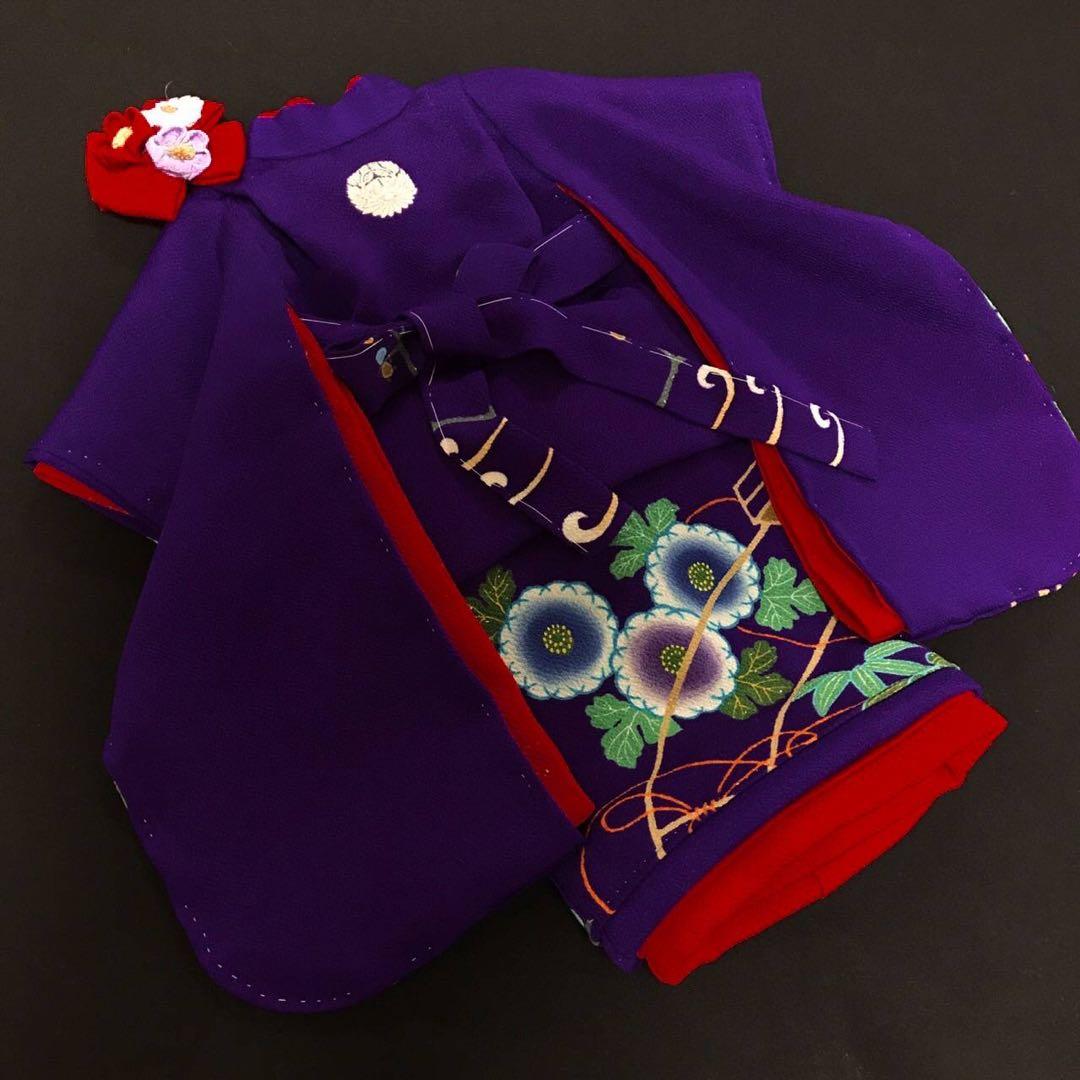 ＊ 市松人形 15号 縮緬 アンティーク 着物 帯 ＊ ドール 人形