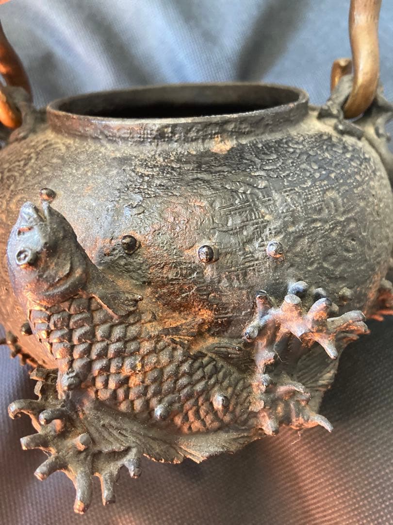 shopping　茶道具 鉄瓶　亀文堂鉄壺　鯉のぼり