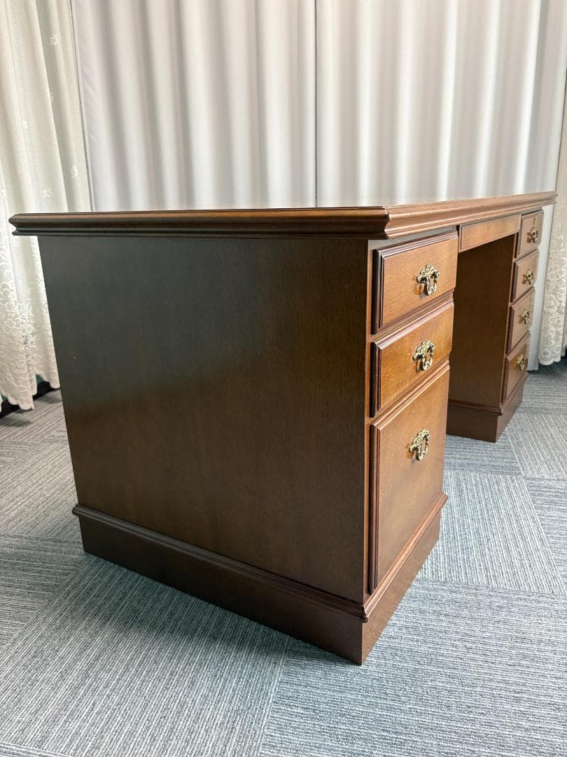 カリモク 書斎机 コロニアル デスク 両袖机 社長机 直接引き渡し歓迎