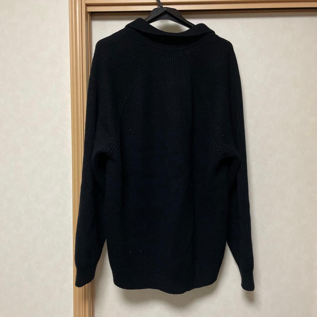 Supreme ブラック ニットポロシャツ XL