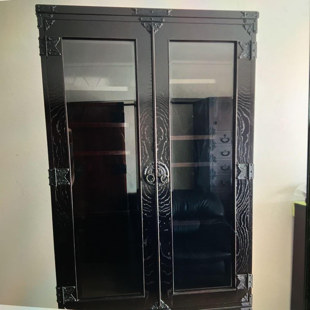 ■展示品■民芸家具■最高級■民芸■鉄金具■和モダン■書棚/キャビネット/本棚■