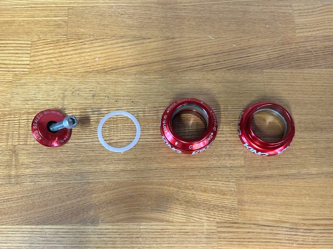 Chris King nothreadset 1-1/8 レッド