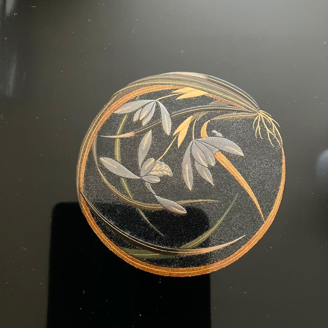 砺波宗斎造 蒔絵進物盆 共箱