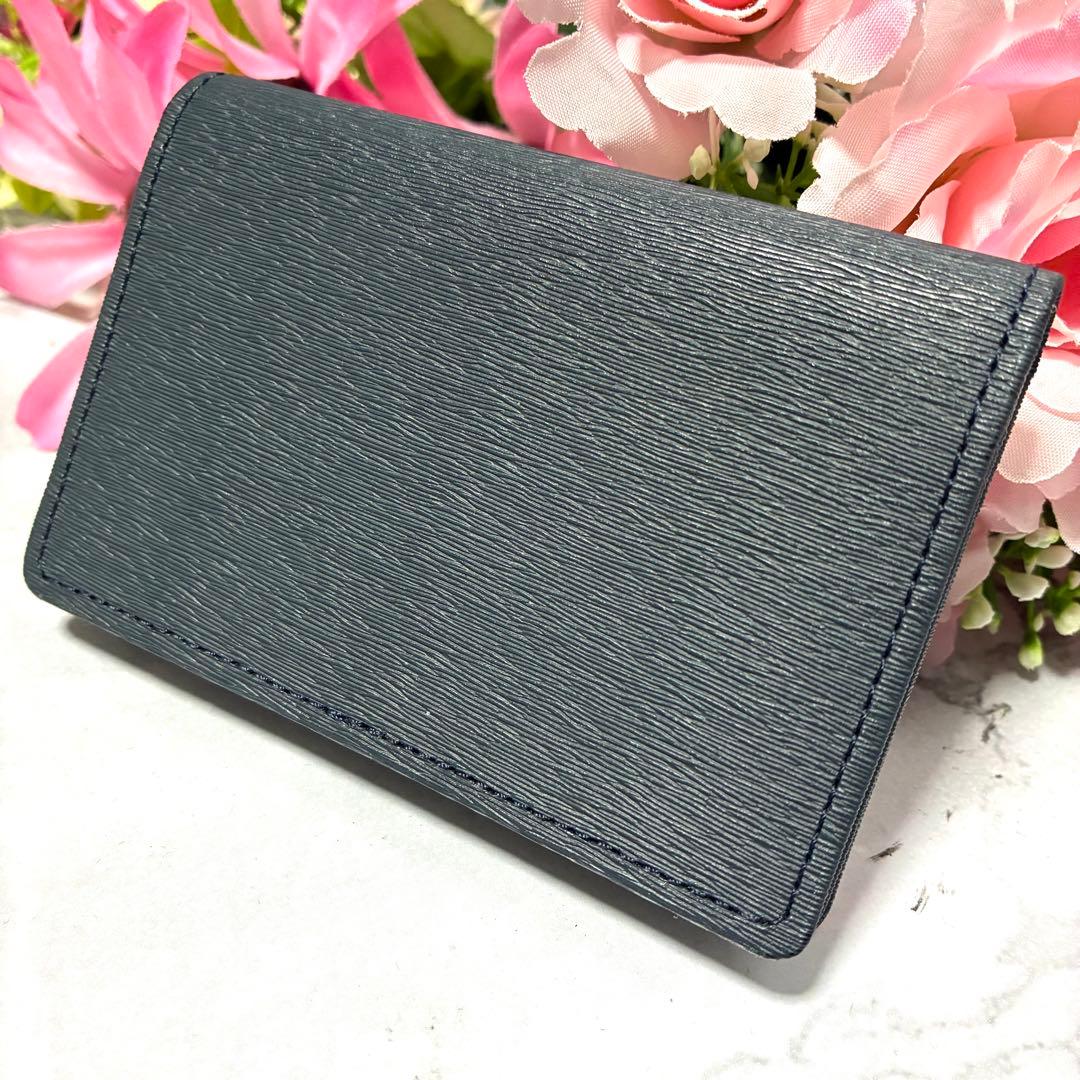 ほぼ未使用 PORTER 名刺入れ カレント カードケース 吉田カバン ネイビー