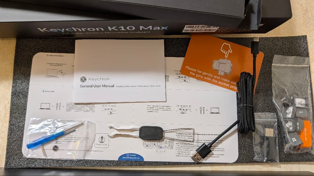 Keychron K10 Max US配列 フルサイズワイヤレスキーボード 茶軸