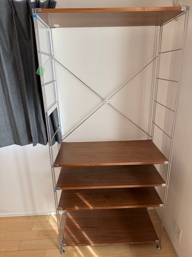 MUJI ステンレスユニットシェルフ 大 ウォールナット材