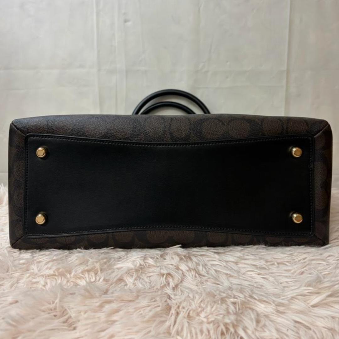 A*ん様 COACH コーチ F 91495 2WAY レザーシグネチャーハンド