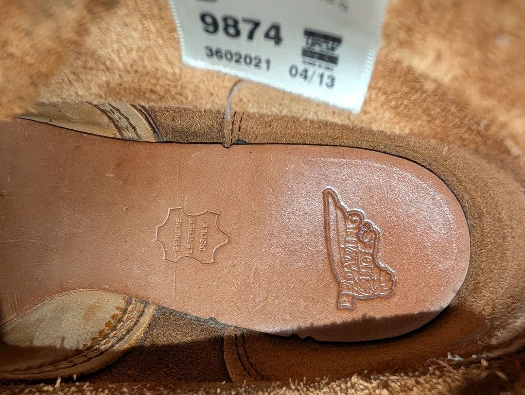 k*5様 レッドウィング　9874　8D26センチ
