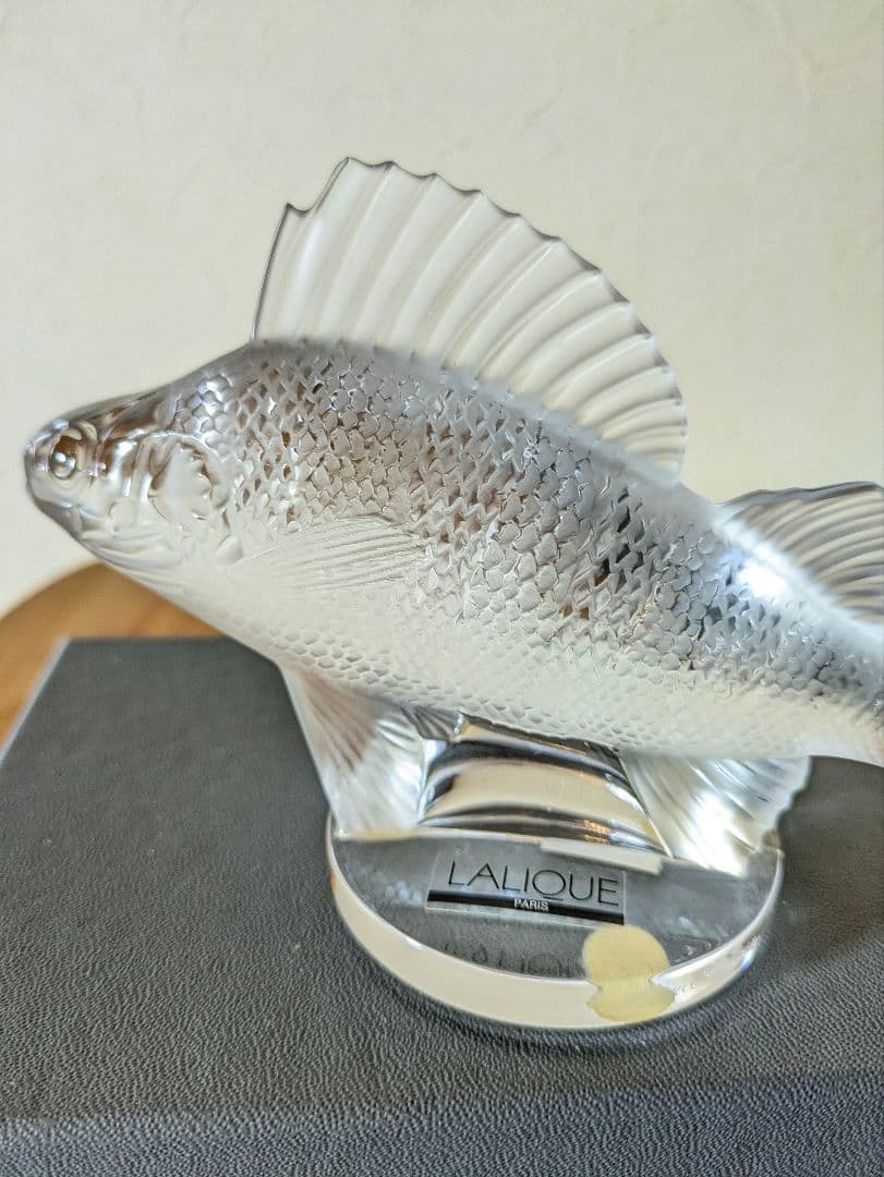 【美品】LALIQUE クリスタル 魚の彫刻