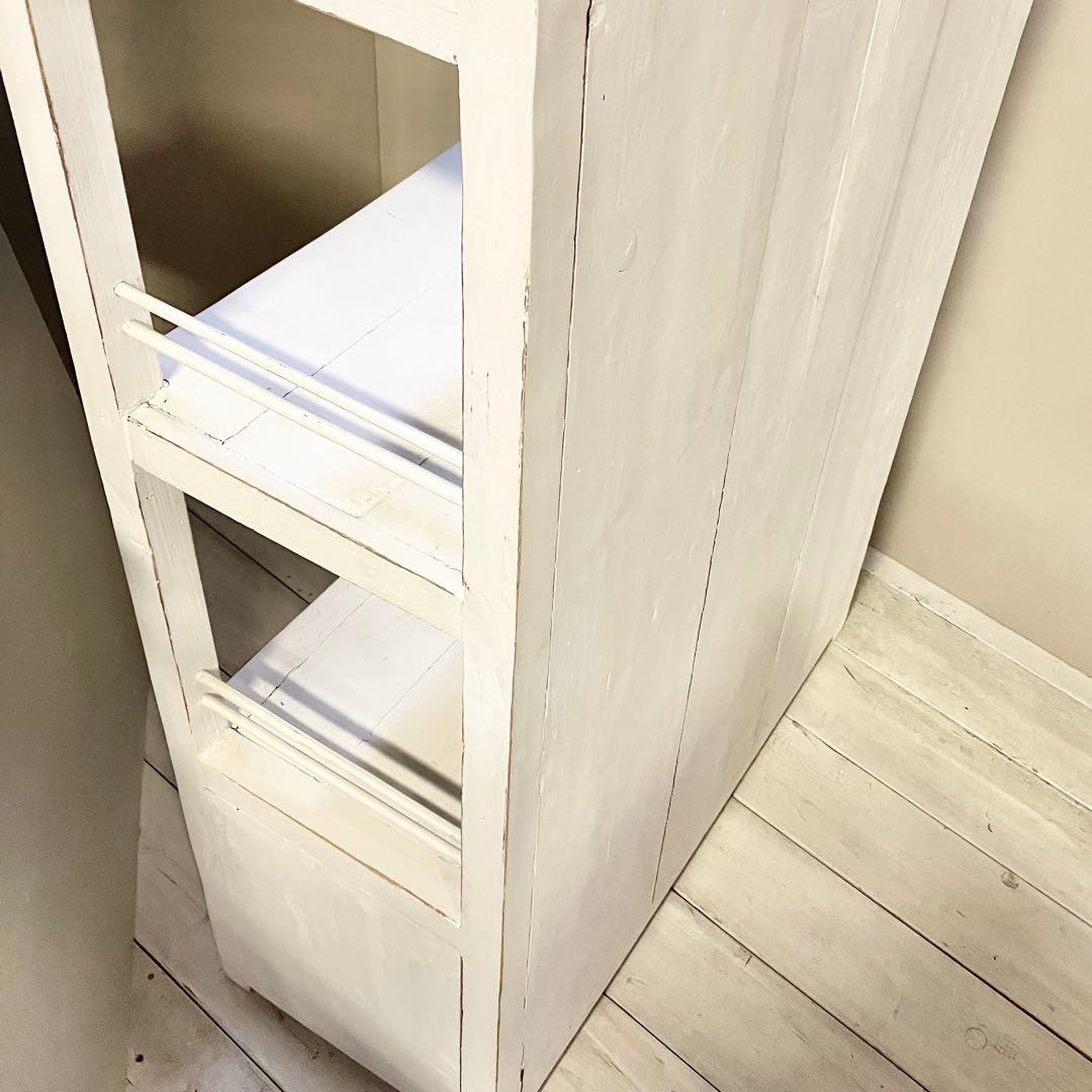 リサイクル ウッド キャビネット　アンティークホワイト