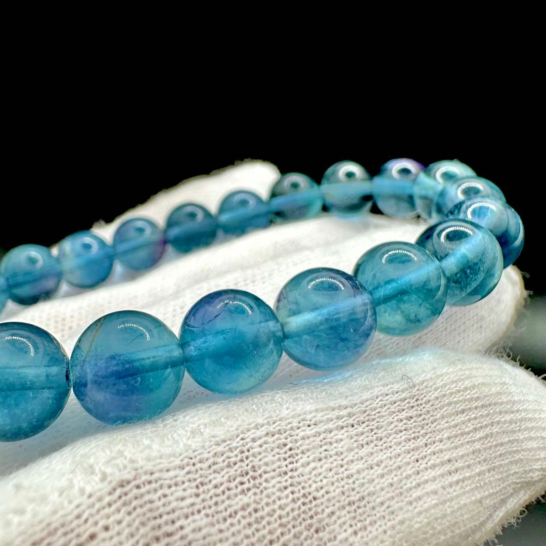 レアカラー！！　ブルーフローライト　ブレスレット①