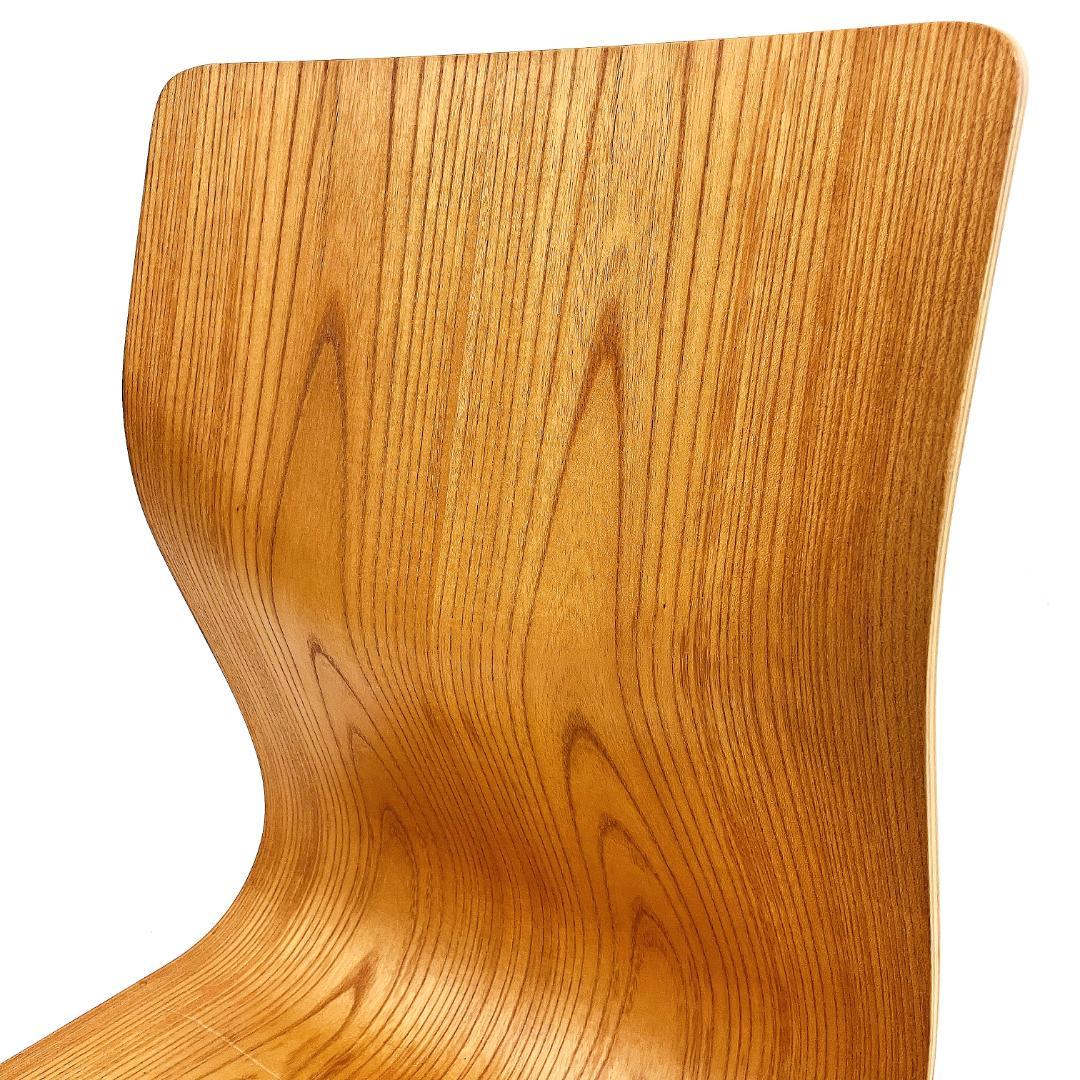 Tendo 天童木工 座椅子 2脚セット 藤森健次 曲げ木 ケヤキ板目 曲木⑥