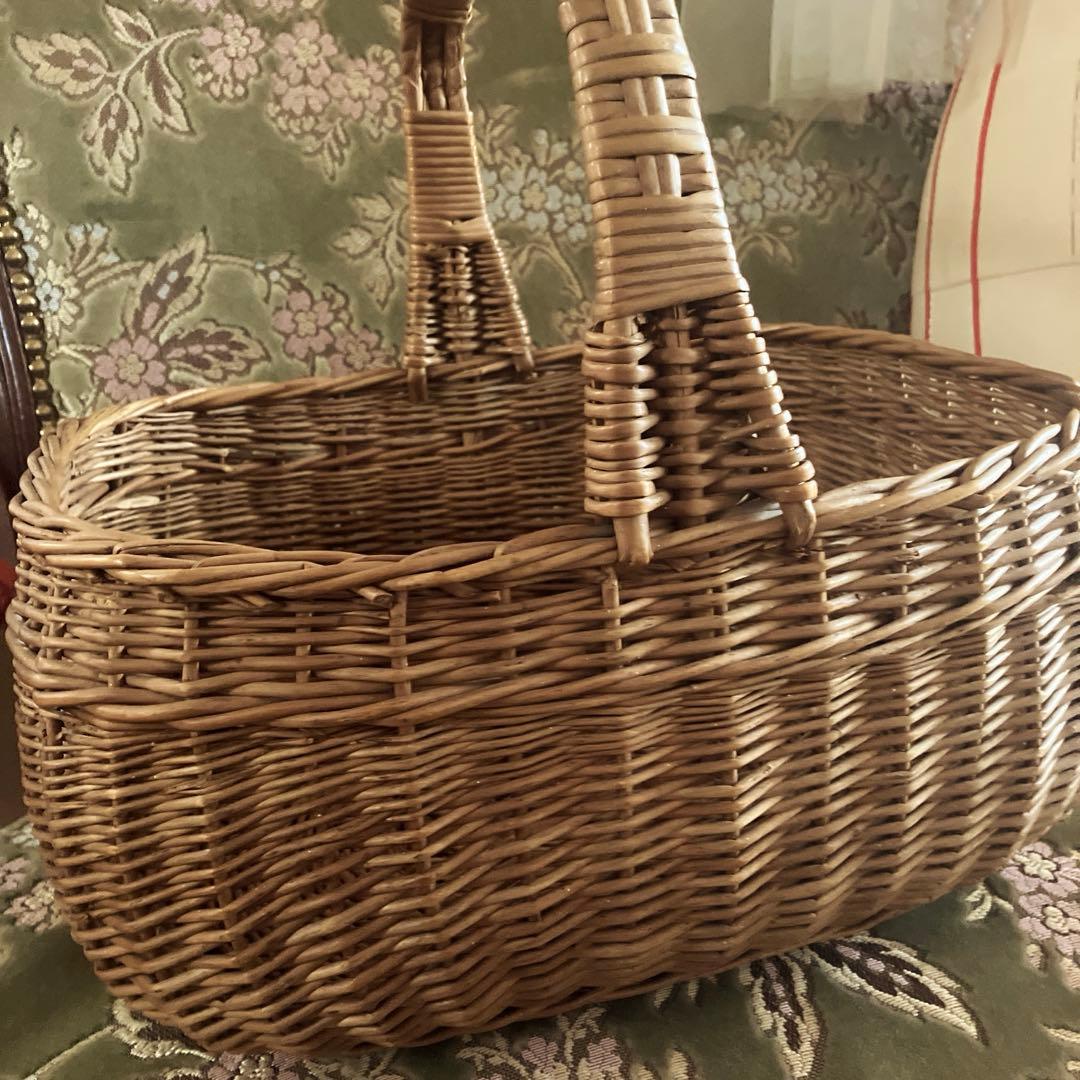 お取り置きフランスアンティークパニエ　フランスアンティークバスケット　カゴ