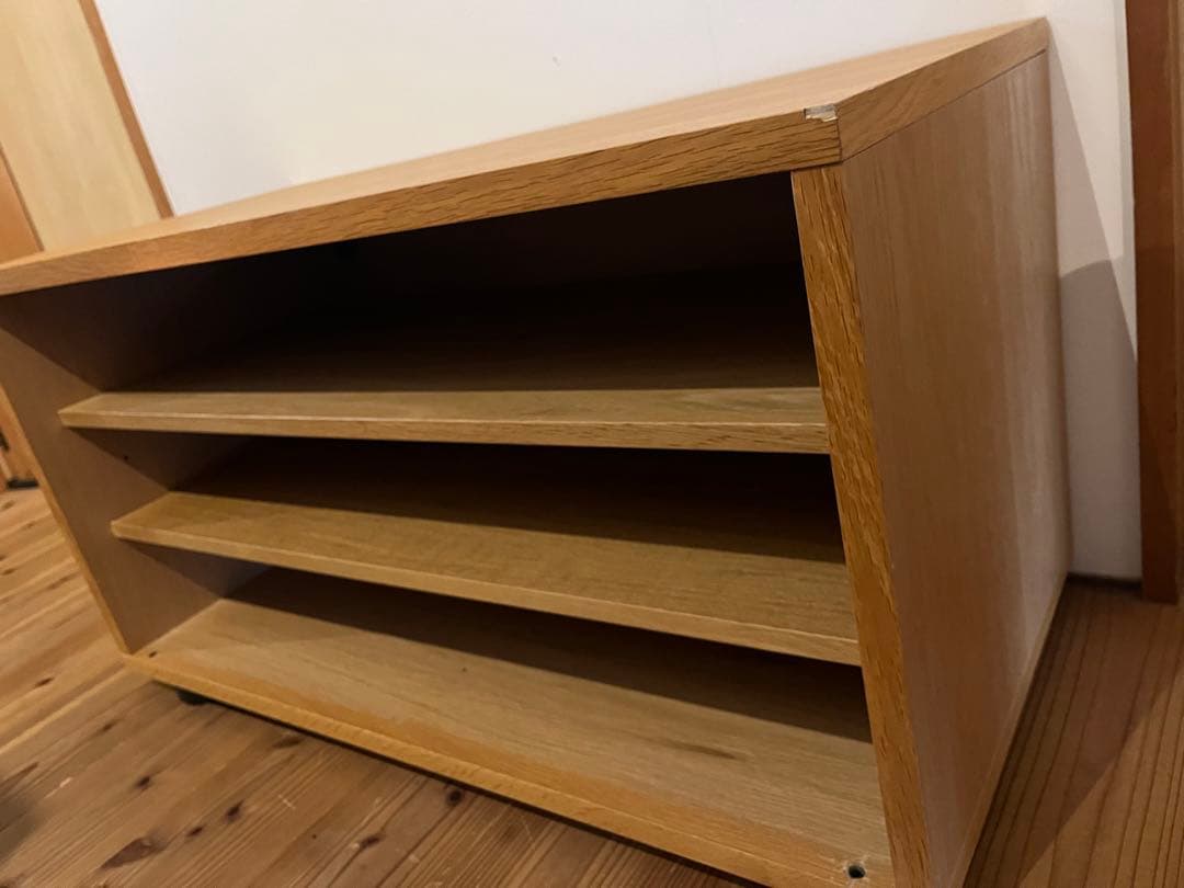 無印良品　廃盤　スタッキングキャビネット・幅82.5cm・オーク材　棚追加