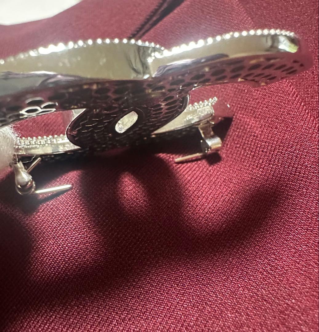 CHANEL CCロゴ ブローチ シルバー ラインストーン