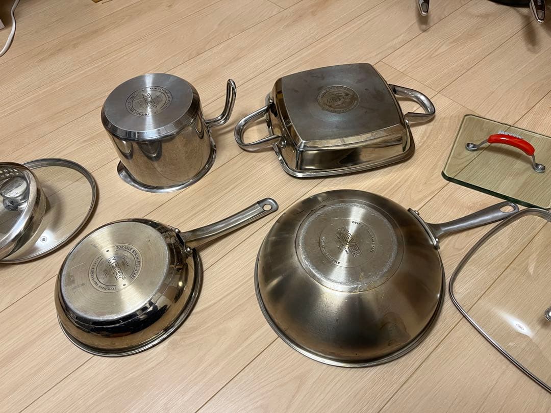 マイヤー調理器具マキシム　セット売りフライパン・鍋・ポット・グリルパン4点セット