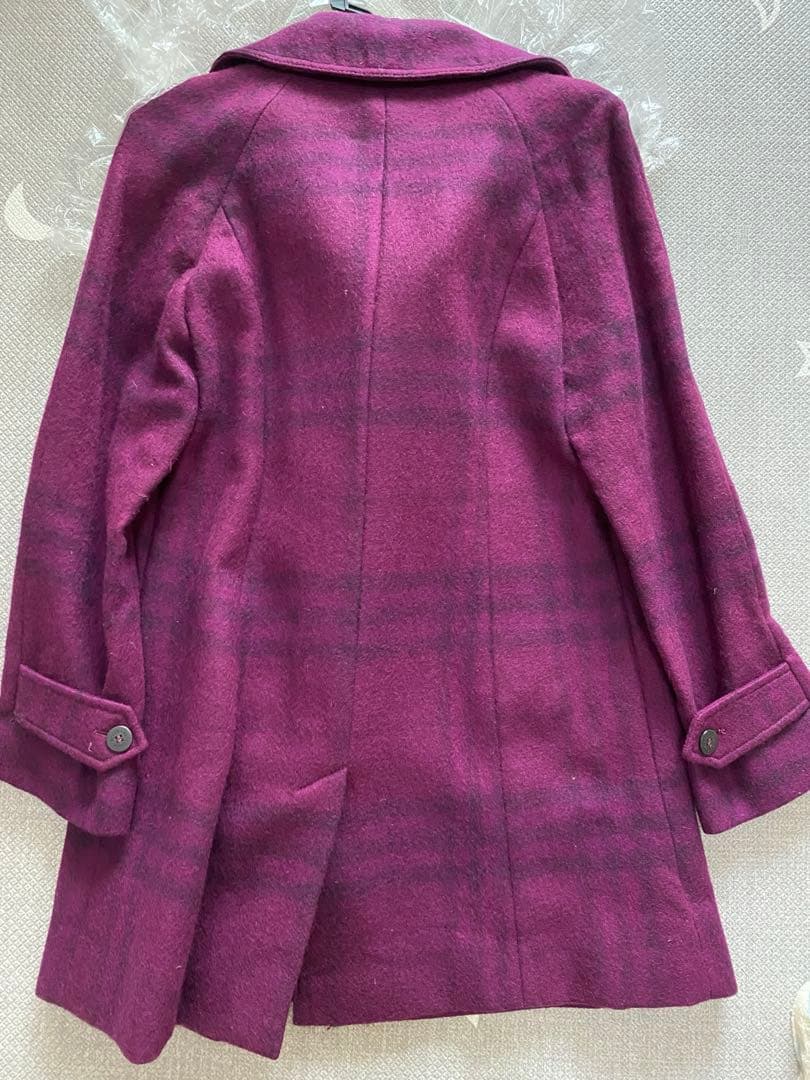 バーバリーロンドン　パープル　ウール　90% コート　紫