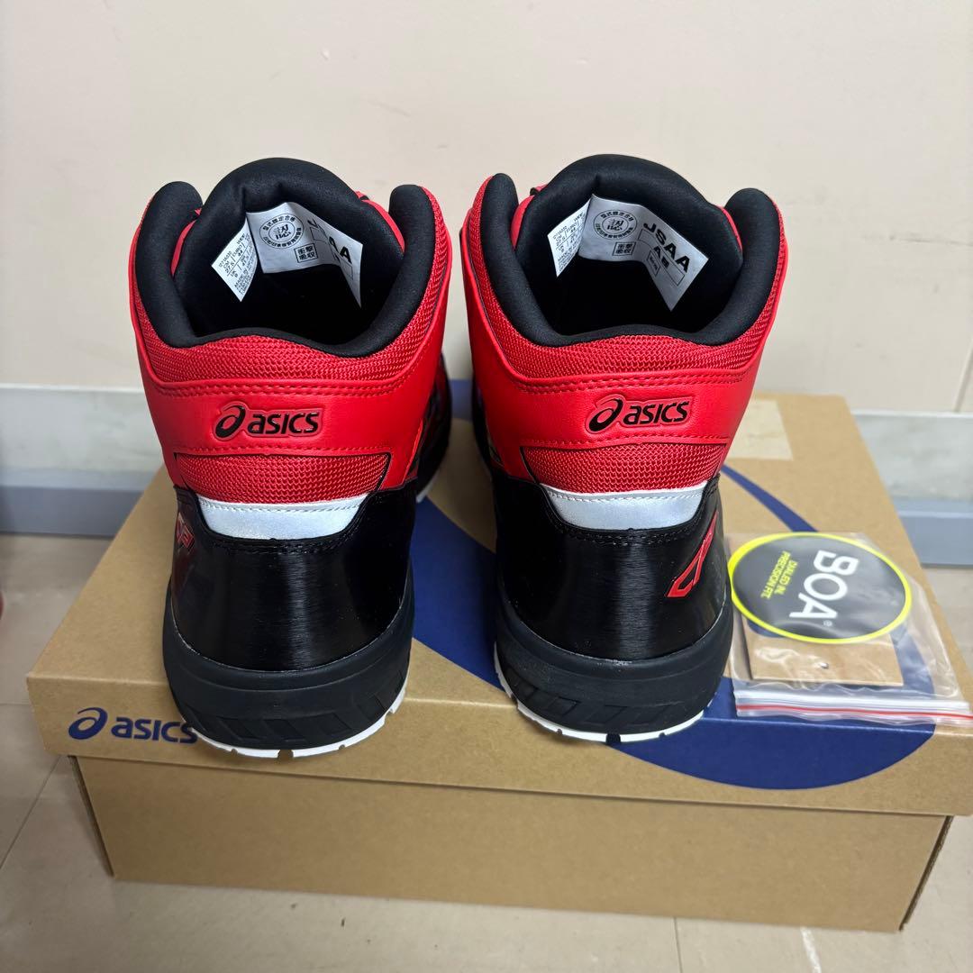 新品 アシックス 安全靴 ウィンジョブ CP304 BOA 27.5cm 赤黒