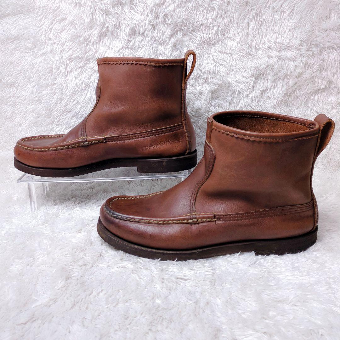 ラッセルモカシン ノックアバウト ブラウン ショートブーツ フェード感