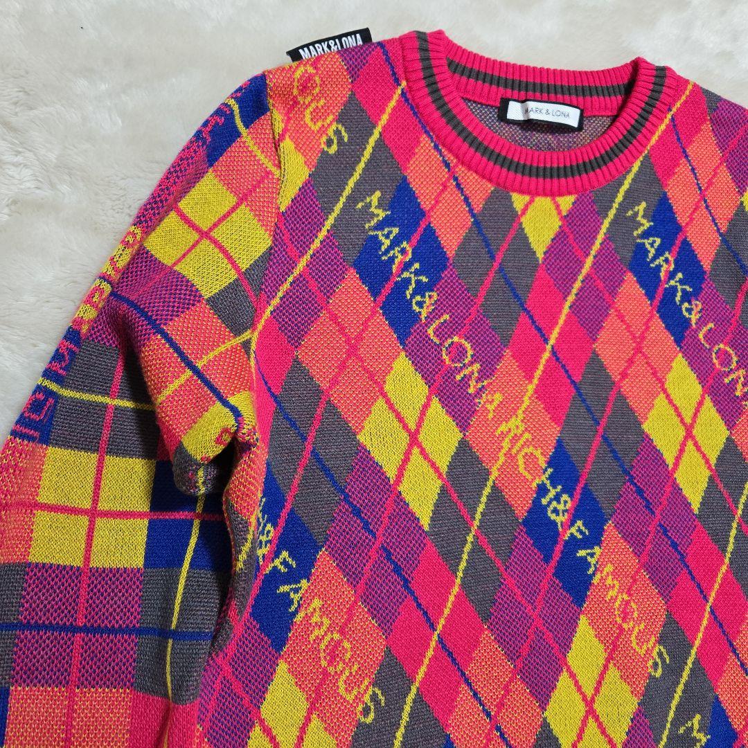 美品 マークアンドロナ アーガイル柄 セットアップ 日本製 近年モデル